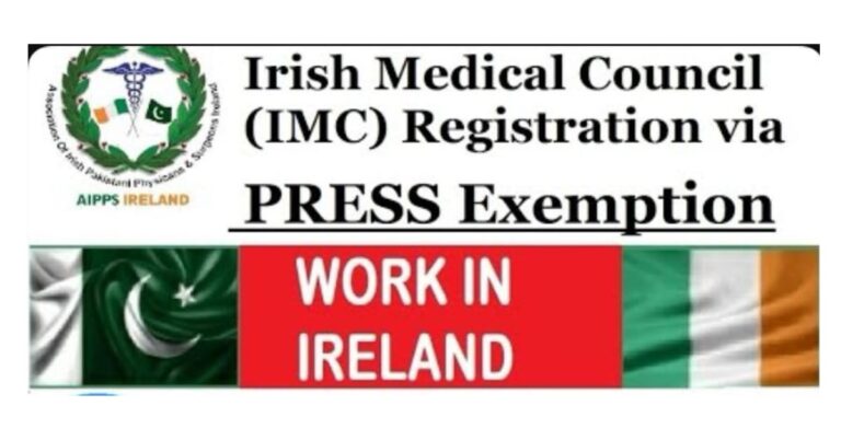 Irish Medical Council (IMC) Registration via PRESS Exemption